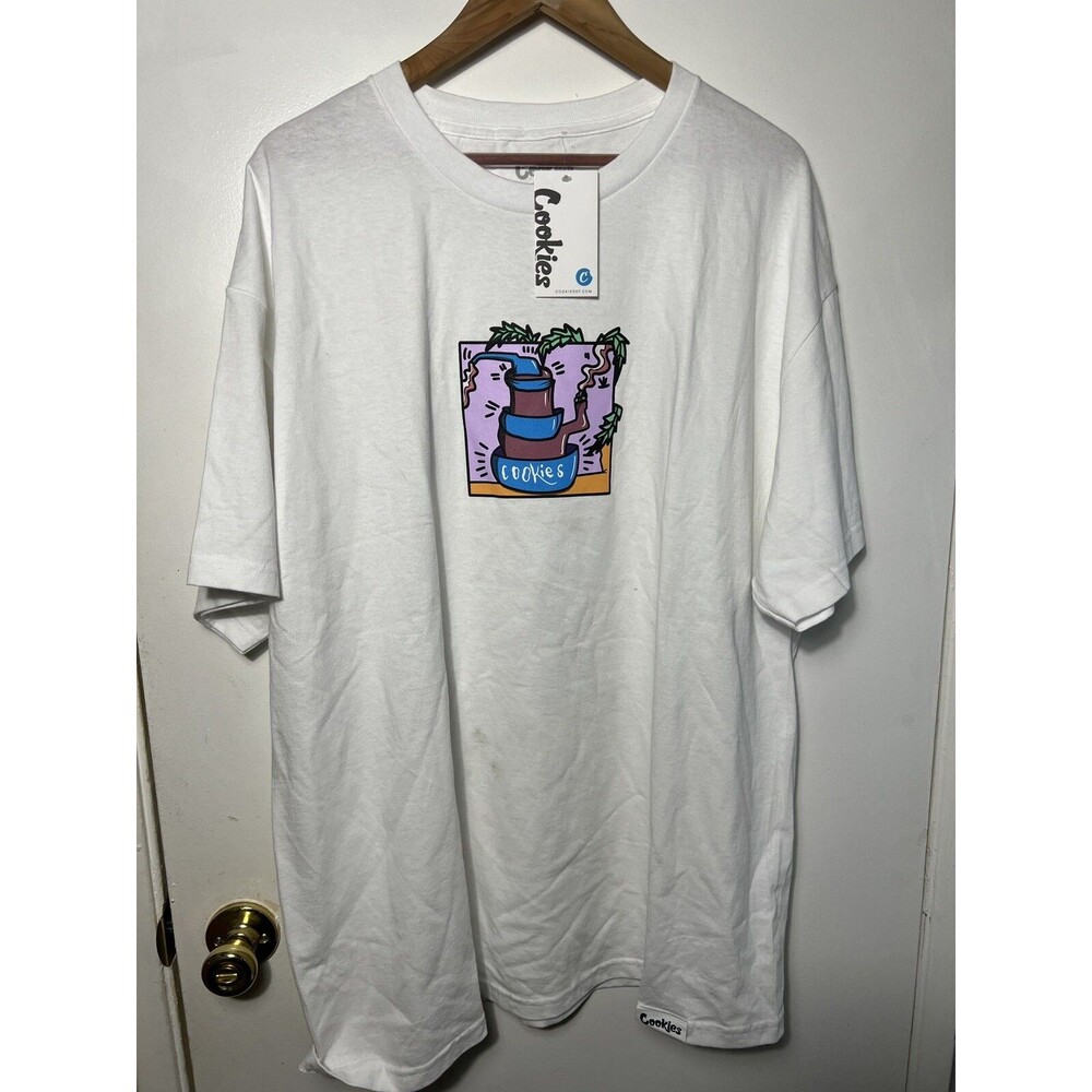 Berner Cookies SF Artistic Rendition Bong White Tee Size XXL NWT Flaw